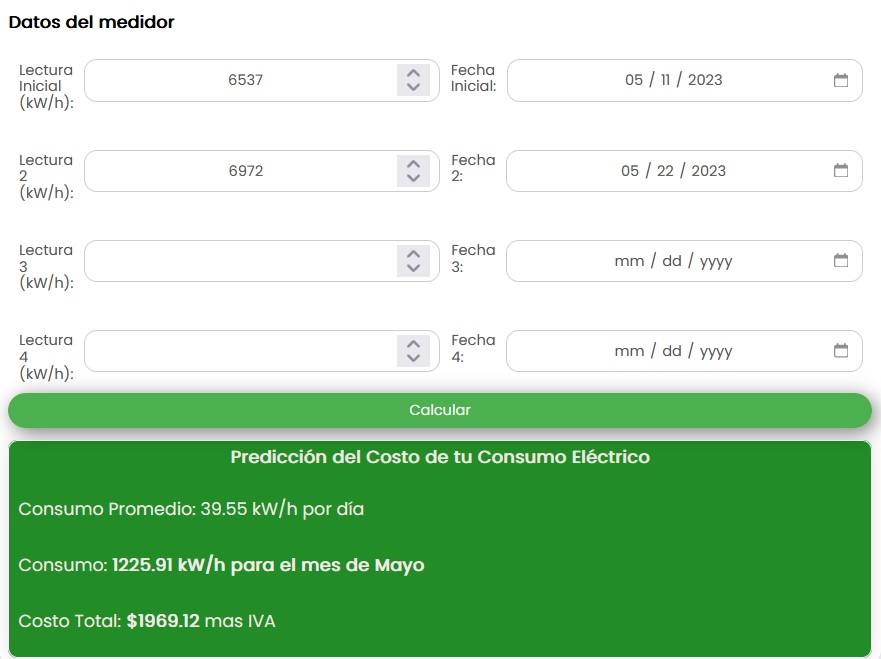 Como funciona nuestro simulador de consumo de luz